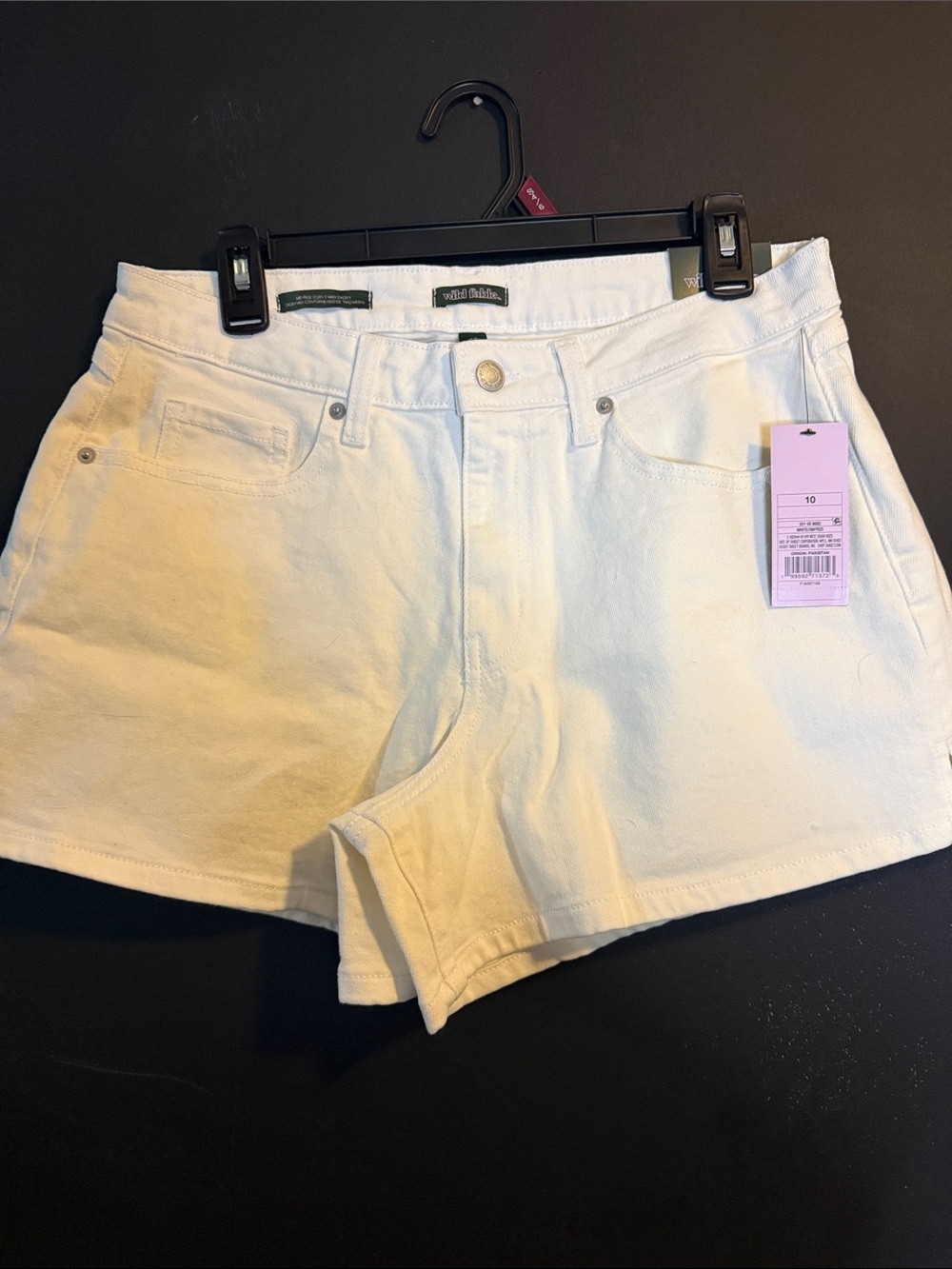Wild fable White Mid-Rise Denim Shorts - Size 10